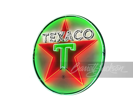 1963 TEXACO OIL PORCELAIN WITH NEON SIGN