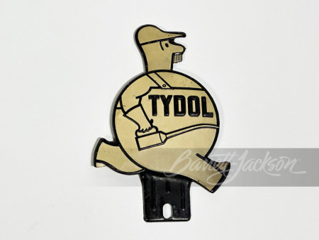 1930S TYDOL OIL LICENSE PLATE ATTACHMENT SIGN