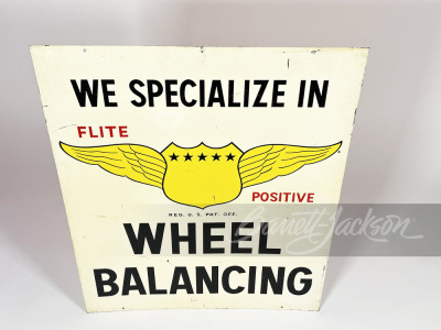 1950S FLITEPOSITIVE WHEEL BALANCING TIN SIGN - 2