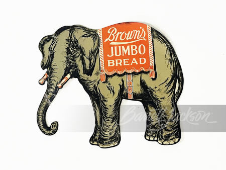 CIRCA 1940S BROWNS JUMBO BREAD TIN SIGN