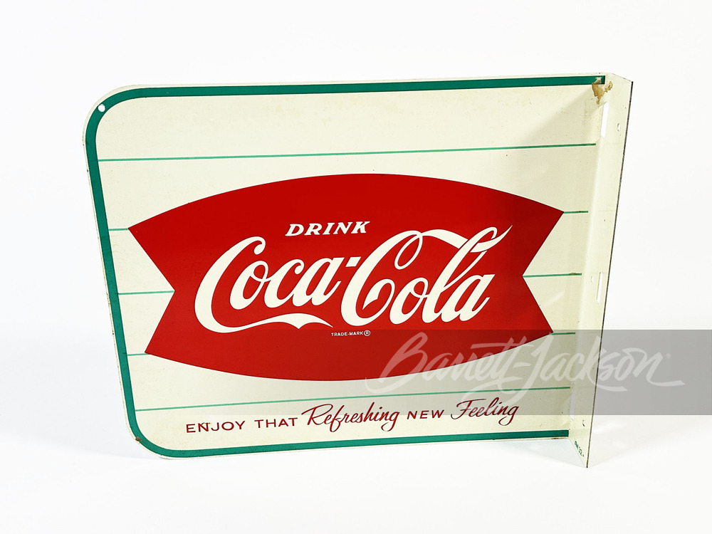 LATE 1950S COCA-COLA TIN FLANGE SIGN