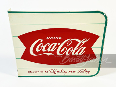 LATE 1950S COCA-COLA TIN FLANGE SIGN - 2