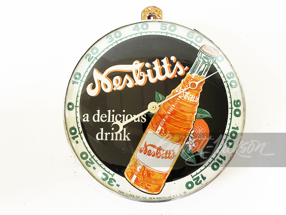 1956 NESBITT'S ORANGE SODA DIAL THERMOMETER