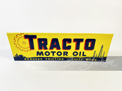 1950S TRACTO MOTOR OIL EMBOSSED TIN SIGN