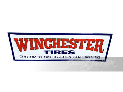 1960S WINCHESTER TIRES EMBOSSED TIN SIGN