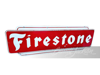 LARGE 1958 FIRESTONE TIRES PORCELAIN SIGN