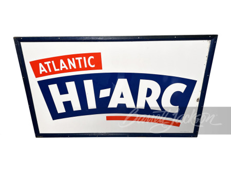 1953 ATLANTIC HI-ARC GASOLINE TIN SIGN