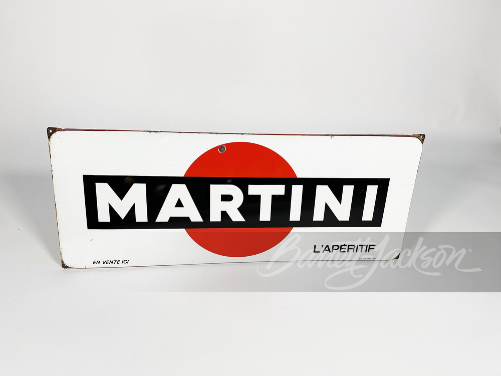 CIRCA 1960S MARTINI L'APERITIF PORCELAIN SIGN