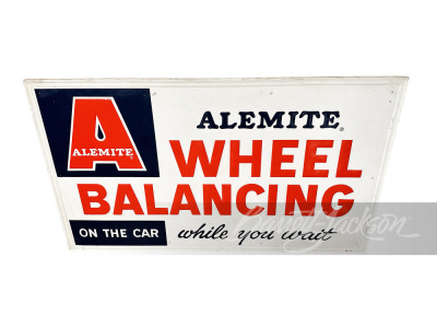 1950S ALEMITE WHEEL BALANCING TIN SIGN