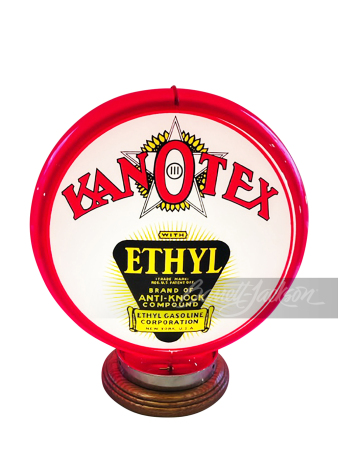 LATE 1930S-40S KAN-O-TEX GASOLINE GAS PUMP GLOBE