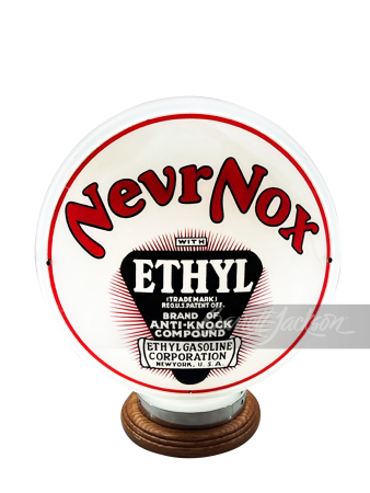 CIRCA 1933 DIAMOND NEVRNOX ETHYL GAS PUMP GLOBE