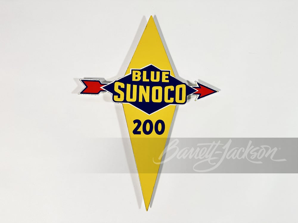 1940S-50S SUNOCO 200 PORCELAIN PUMP PLATE SIGN