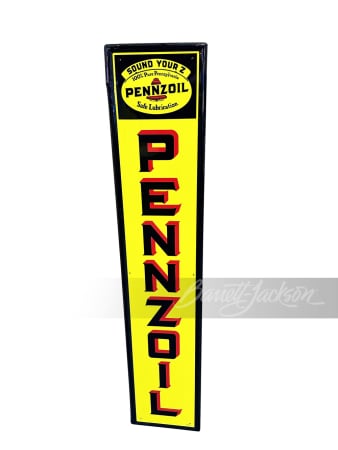 1960 PENNZOIL MOTOR OIL TIN SIGN