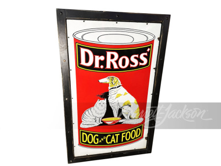 CIRCA 1930S DR. ROSS' PET FOOD PORCELAIN SIGN