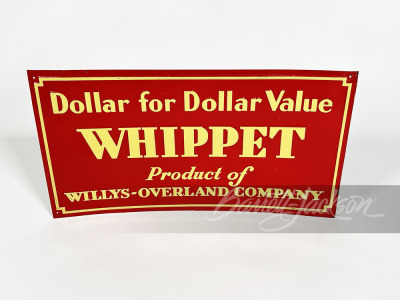 CIRCA 1930S WILLYS-OVERLAND WHIPPET TIN SIGN