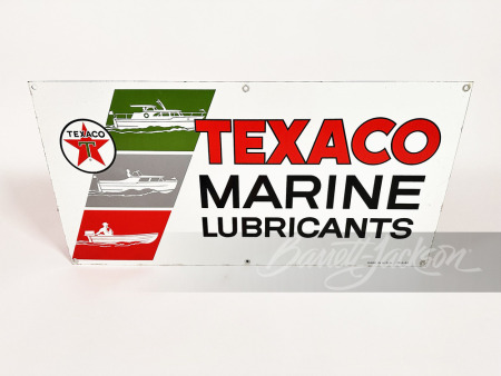 1961 TEXACO MARINE LUBRICANTS PORCELAIN SIGN