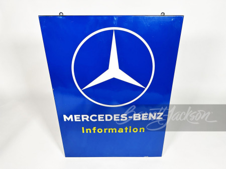 EARLY 1960S MERCEDES-BENZ INFORMATION PORCELAIN SIGN