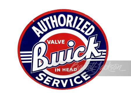 CIRCA 1940S BUICK AUTHORIZED SERVICE PORCELAIN SIGN