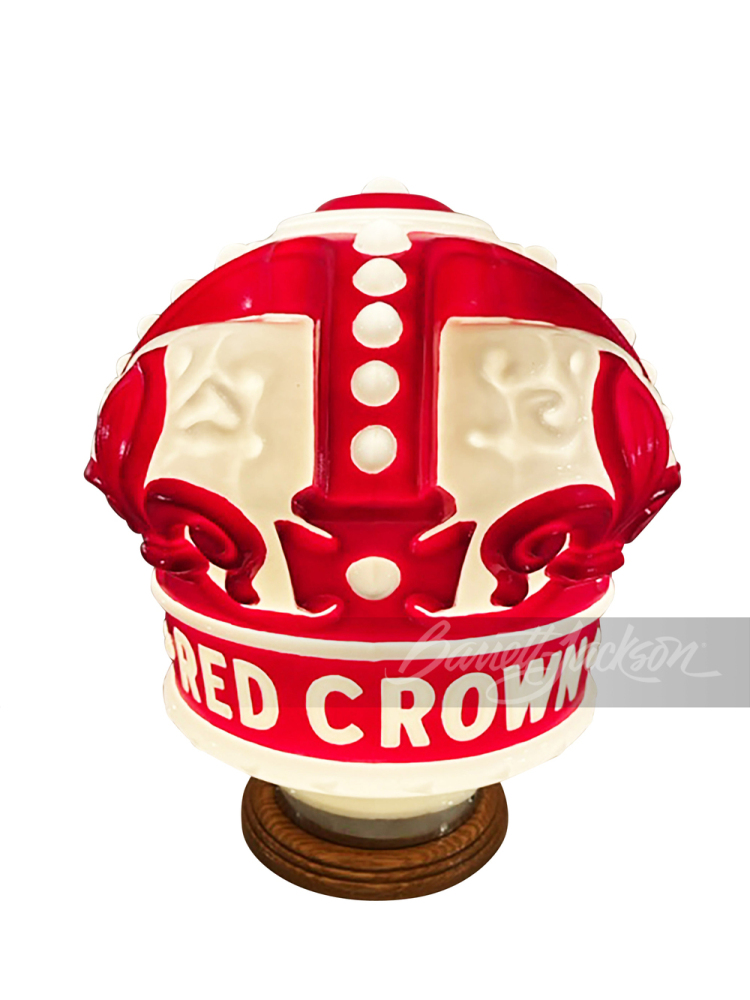 1929 RED CROWN GAS PUMP GLOBE