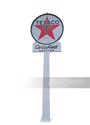 LARGE CIRCA 1950S TEXACO OIL PORCELAIN SIGN