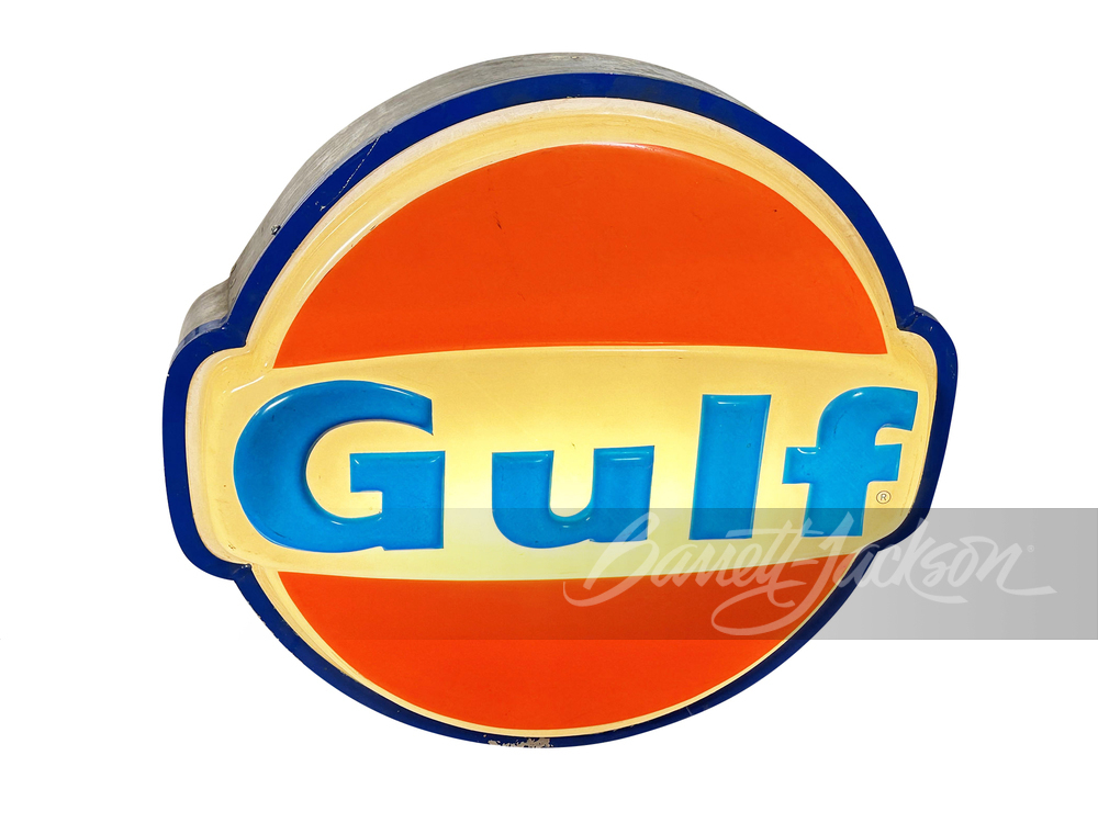 VINTAGE GULF OIL LIGHT-UP SIGN