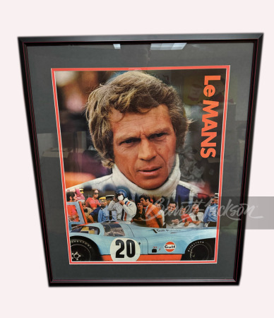 ADDENDUM ITEM - VERY DESIRABLE 1970S PORSCHE LE MANS POSTER.