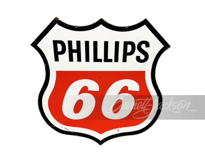 ADDENDUM ITEM - LARGE VINTAGE PHILLIPS 66 OIL PORCELAIN SIGN