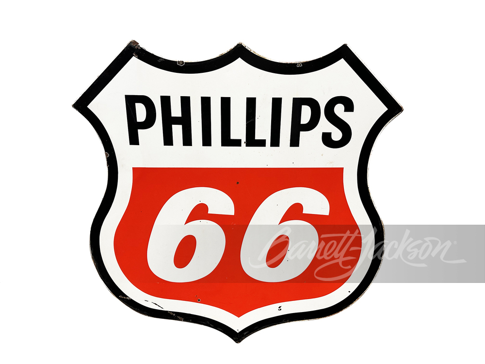 ADDENDUM ITEM - LARGE VINTAGE PHILLIPS 66 OIL PORCELAIN SIGN