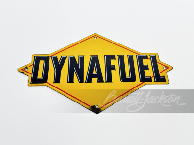 1940S SUNOCO OIL DYNAFUEL PORCELAIN PUMP PLATE SIGN