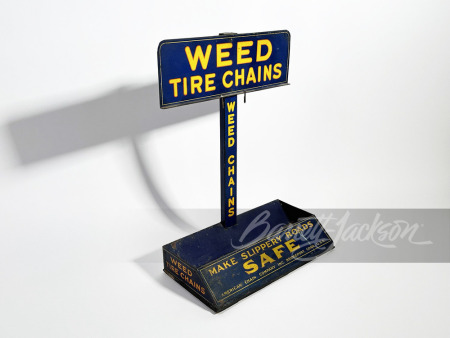 CIRCA 1920S WEED TIRE CHAINS METAL DISPLAY