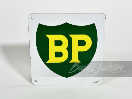 VINTAGE BP GASOLINE PORCELAIN PUMP PLATE SIGN