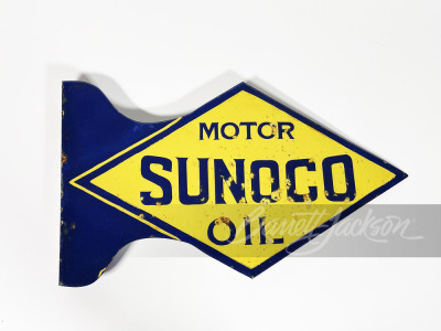 REPRODUCTION SUNOCO OIL PORCELAIN FLANGE SIGN - 2