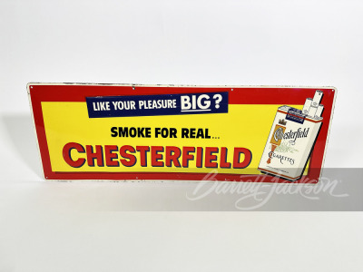 1950S CHESTERFIELD CIGARETTES TIN SIGN