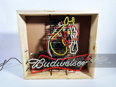 VINTAGE BUDWEISER BEER CLYDESDALE HEAD NEON SIGN