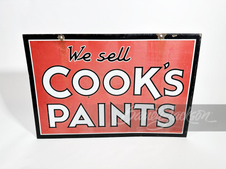 CIRCA 1940S COOK'S PAINTS PORCELAIN SIGN