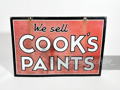 CIRCA 1940S COOK'S PAINTS PORCELAIN SIGN - 2