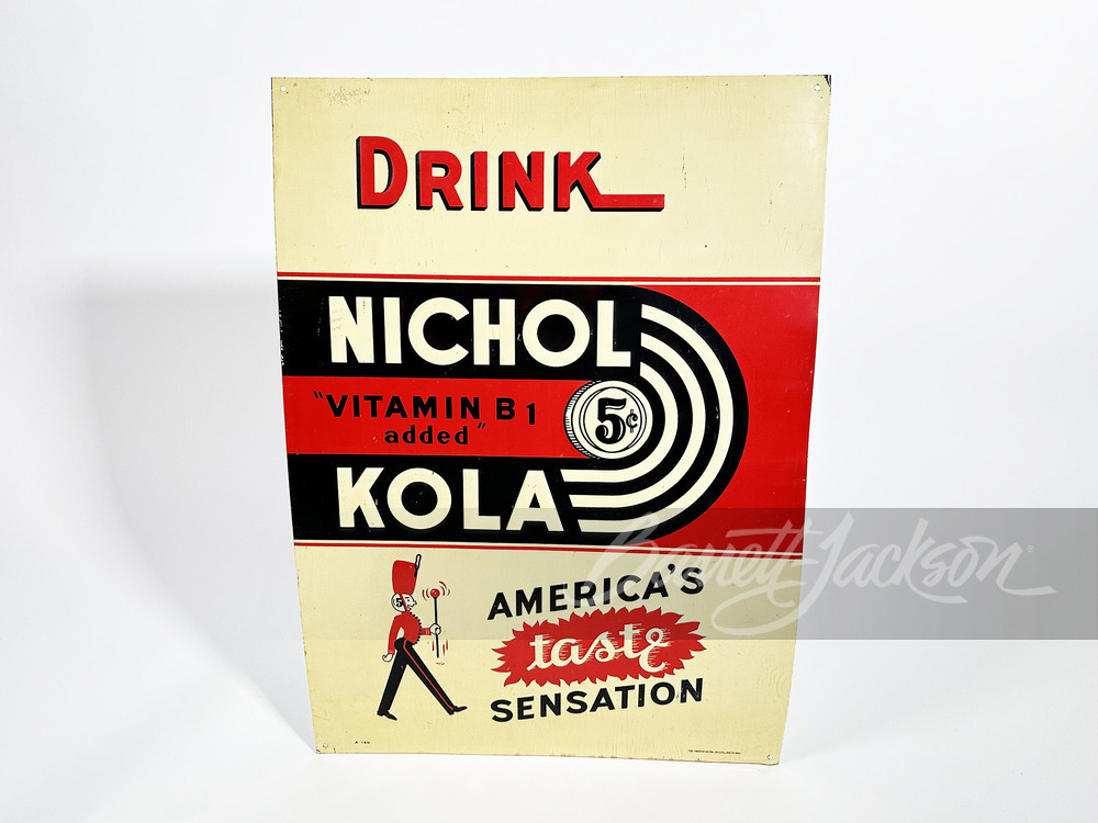 1940 NICHOL KOLA TIN SIGN