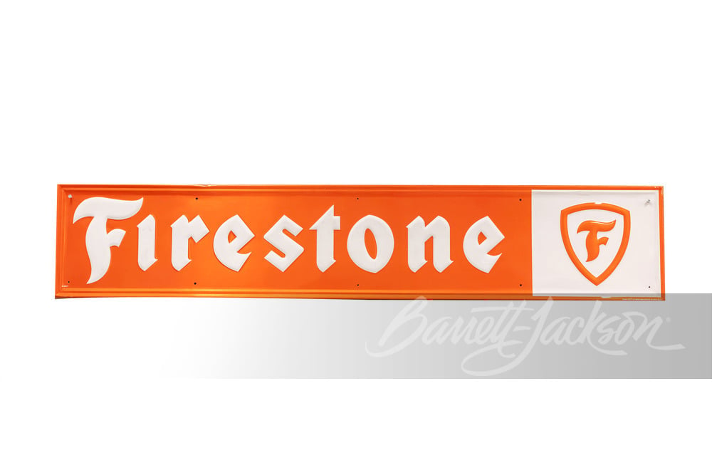 1960S FIRESTONE TIRES TIN SIGN