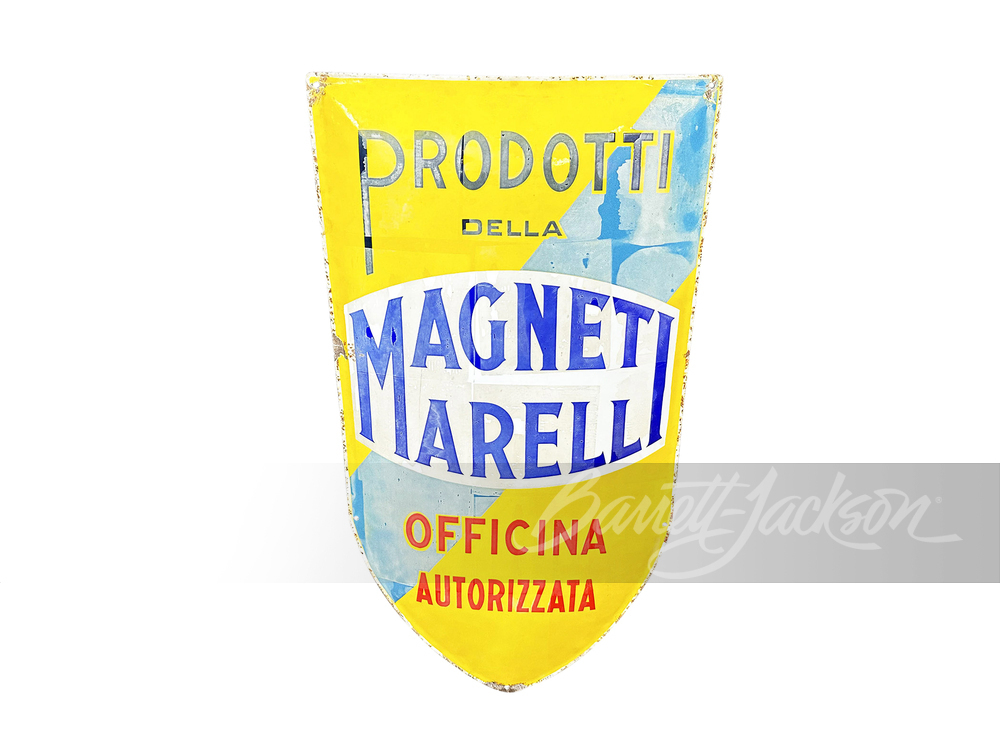 1930S MAGNETI MARELLI AUTHORIZED DEALER PORCELAIN SIGN