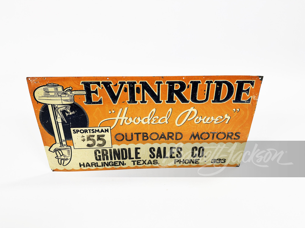 1930S-40S EVINRUDE OUTBOARD MOTORS TIN SIGN