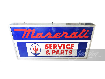 LARGE MASERATI SERVICE & PARTS LIGHT-UP SIGN