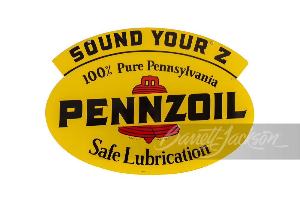 VINTAGE PENNZOIL MOTOR OIL TIN SIGN