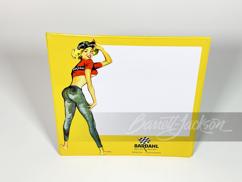 BARDAHL PINUP GIRL TIN MENU BOARD SIGN