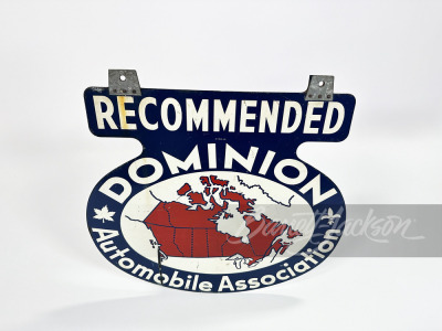 CIRCA 1950S DOMINION AUTOMOBILE ASSOCIATION TIN SIGN