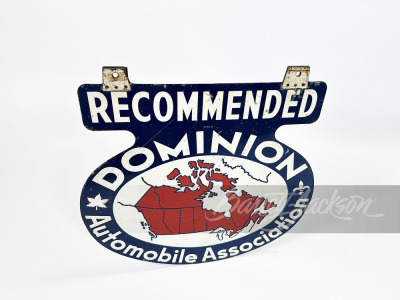 CIRCA 1950S DOMINION AUTOMOBILE ASSOCIATION TIN SIGN - 2