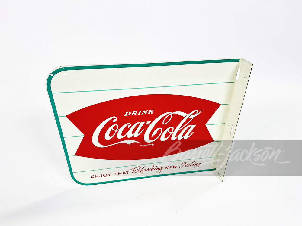 EARLY-1960S COCA-COLA TIN FLANGE SIGN