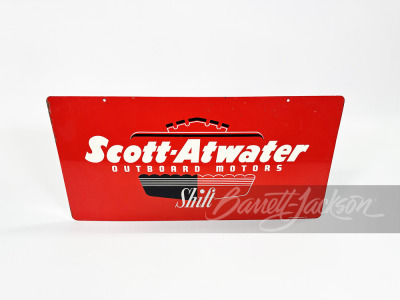 1953 SCOTT-ATWATER OUTBOARD ENGINES TIN SIGN