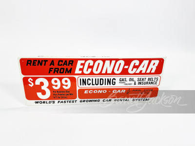 LATE-1960S ECONO-CAR CAR RENTAL TIN SIGN