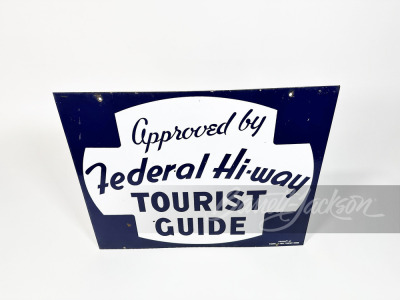 CIRCA 1950S FEDERAL HI-WAY TOURIST GUIDE APPROVED PORCELAIN SIGN - 2