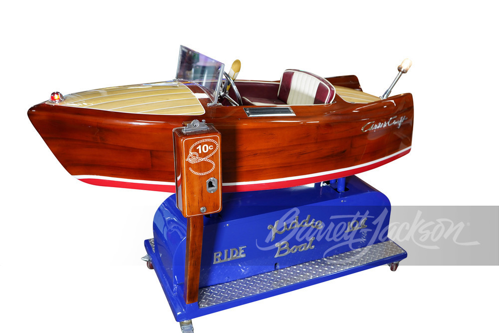 1950S CHRIS-CRAFT WOODY SPEEDBOAT KIDDIE RIDE